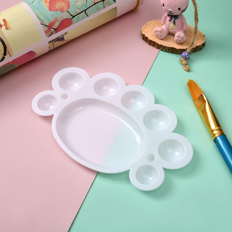 Large Oval Three-Hole Art Palette for Watercolor and Acrylic Painting