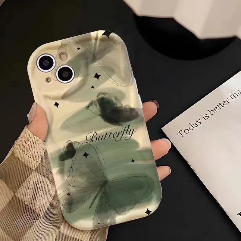 Ink Butterfly for Xiaomi 14 Phone Case for Redmi K70 Protective Case for Apple 16 for Huawei P70 for Honor 200PRO