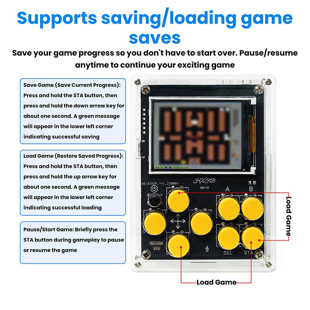 DIY LCD Game Console Kit With 11 Classic Games Weather Clock Music Spectrum Xiaozhi AI Voice Handheld Electronic Welding Parts