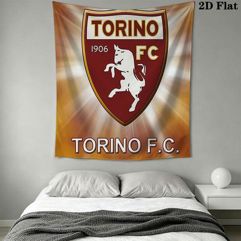 Torino F.C Wall Hanging Printed Fabric Blanket Decorative Tapestries for Bedroom Living Room Home Decor
