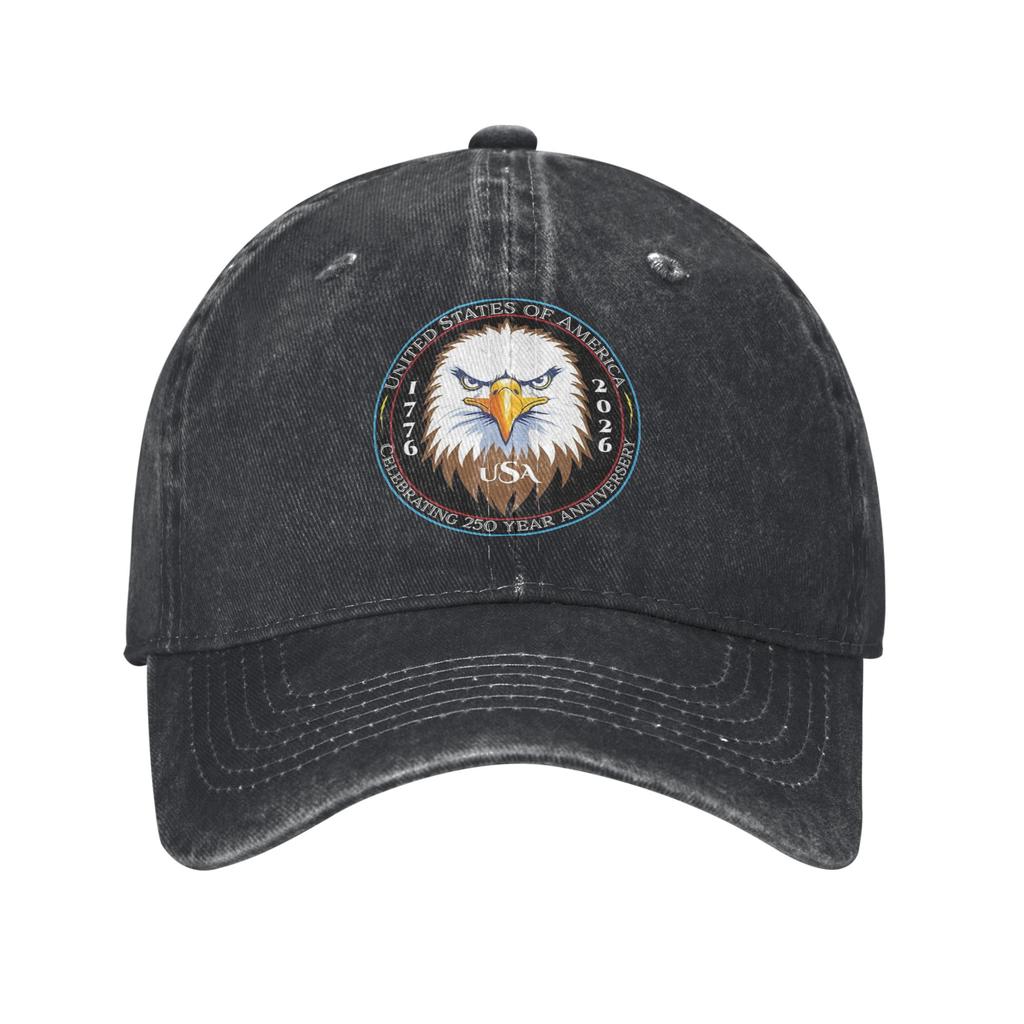 America Year Anniversary Printed Caps for Unisex Women Cotton Trucker Hat Lerisure Wear Baseball Cap Adjustable