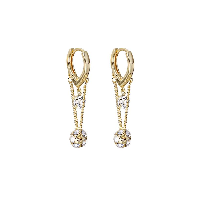 Длинная серьга-гвоздик в форме сердца с бриллиантами, Маленькие серьги-гвоздики с бахромой в форме сердца, Высококлассные благородные серьги-гвоздики для девушки