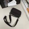 Women Nylon Small Handbag Men Waterproof Lightweight Shoulder Bag Solid Color Crossbody Mobile Phone Bag