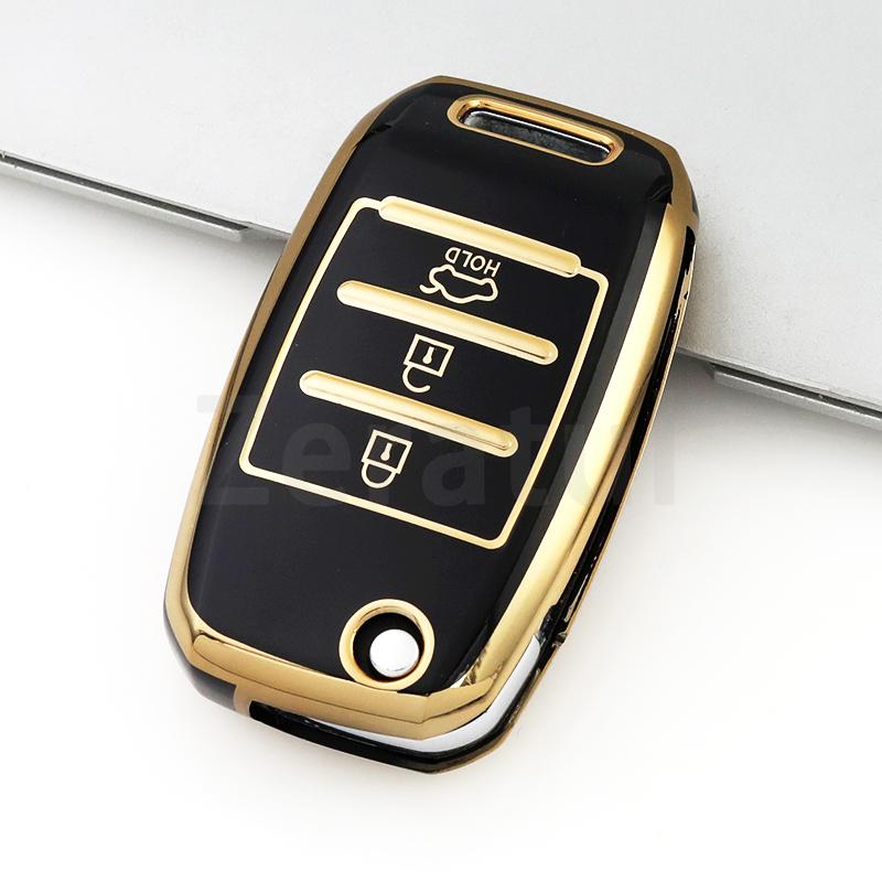 Fit For Kia Ceed Cerato Forte Seltos Rio Optima Sportage Sorento Soul Tpu Housing Remote Flip Smart Control Protector Auto Key Fob Cover Case