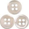 4 Holes Polished Freshwater River Shell Buttons Small Round Thin Edge Durable for Shirts Blouses Handmade Apparel Making