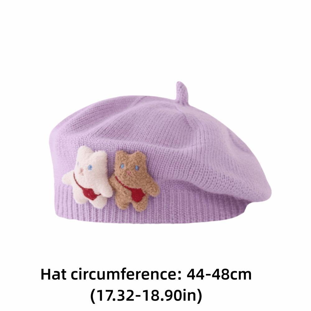 Cartoon Kids Beret Soft Boys Hat Cute Baby Hat Autumn Winter