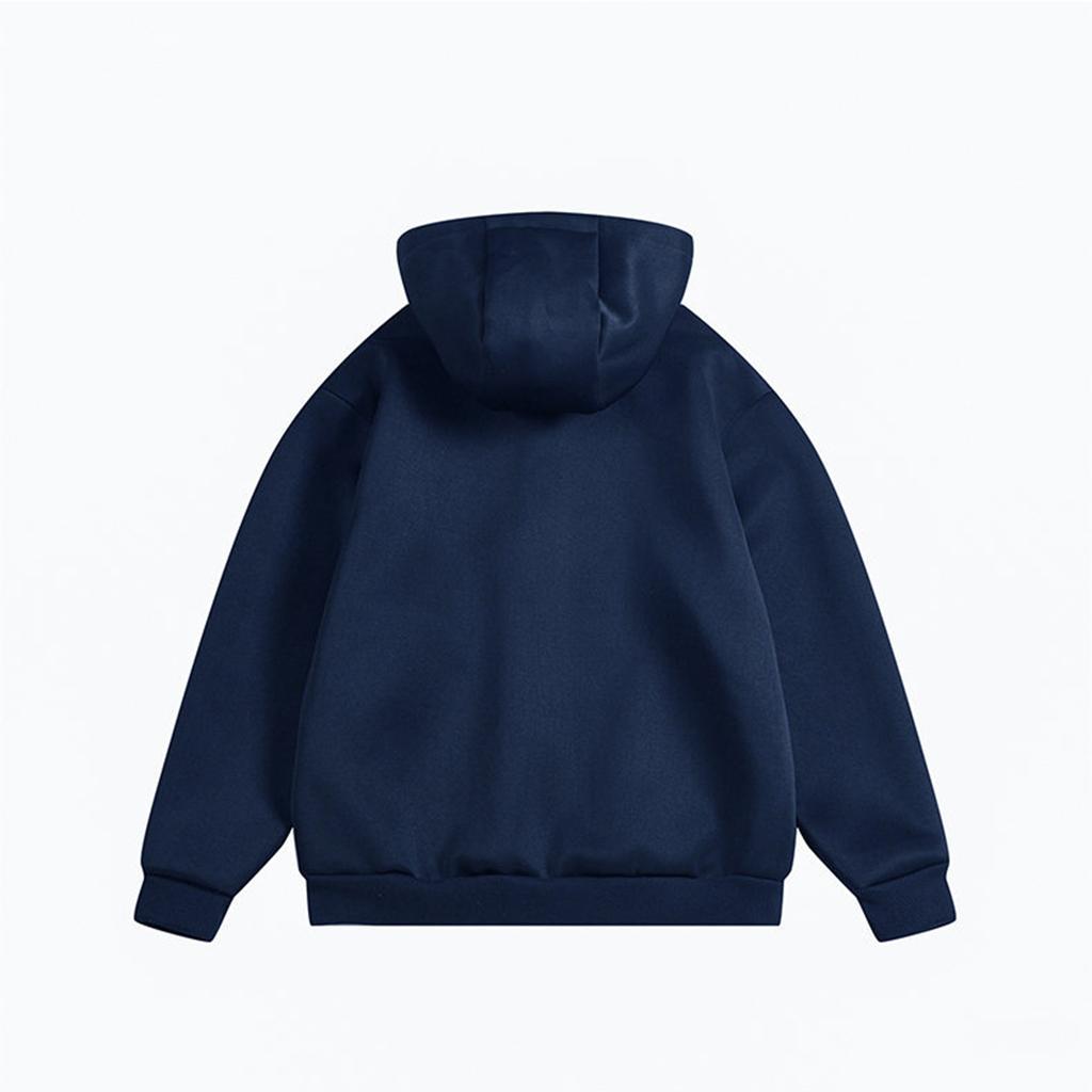 Men's American High Street Blockbuster Hooded Zip-up Cardigan Jacket Is A Textured Hooded Hoodie