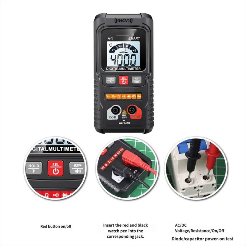 Fortschrittliches digitales Multimeter mit automatischem Moduswechsel Helles Display Datenspeicherfunktion für elektrische Beurteilung