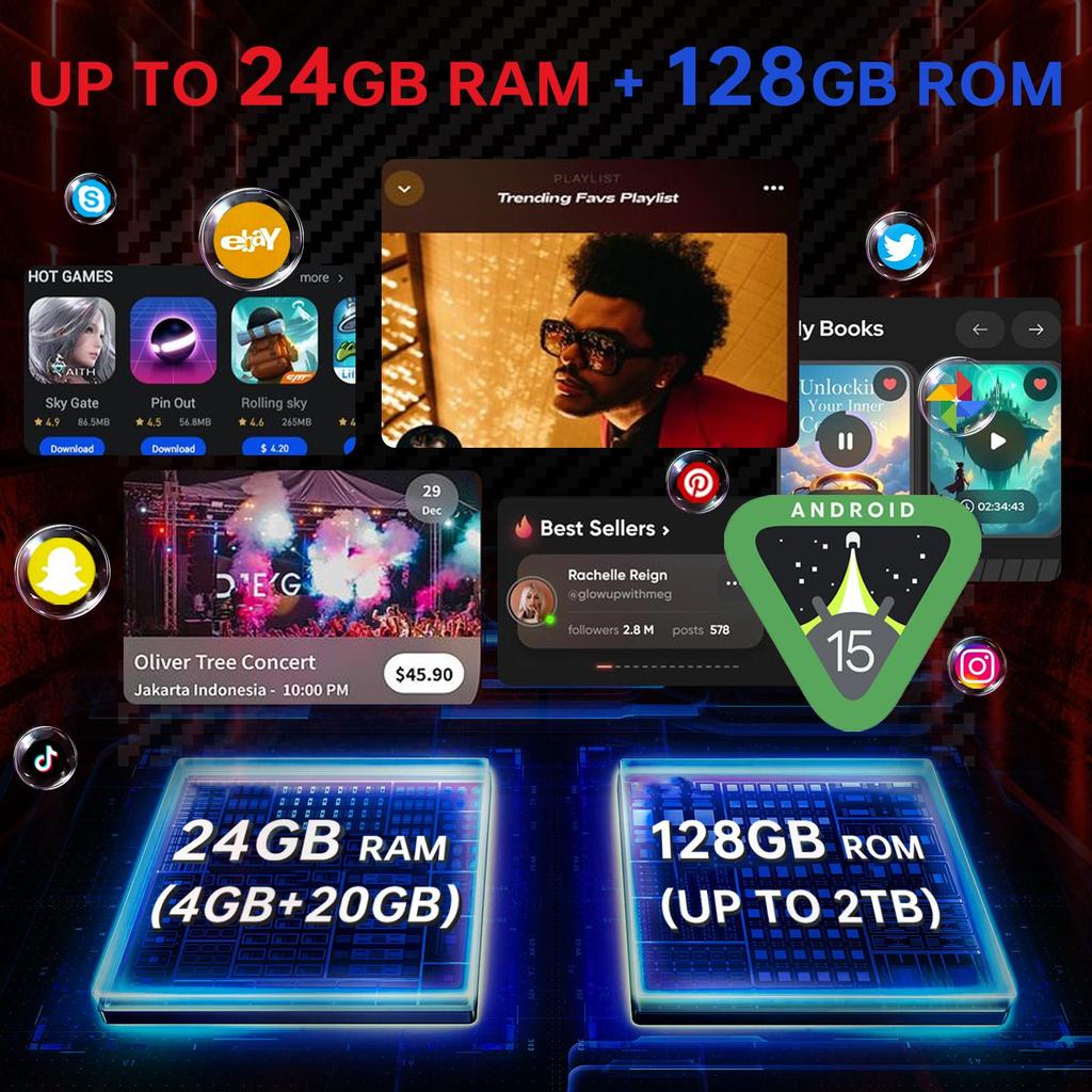 DOOGEE Blade10 Energy Rugged Smartphone Android 15, 24GB+128GB/2TB, 90Hz 6.56" HD+ Display, 6150mAh, 16MP+8MP,  3 Card Slot/NFC/IP68/IP69K/OTG/FACE ID