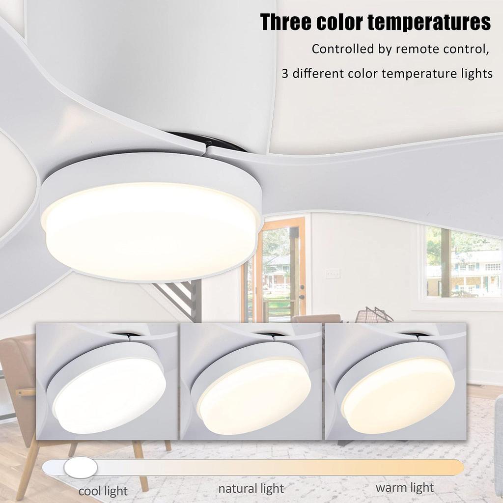 Variable Frequency LED Ceiling Fan with Remote Control for Dining, Living, and Study Rooms
