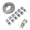 9.8ft Adjustable Large Hose Clamps Worm Gear Stainless Steel Clamp +6 Fasteners