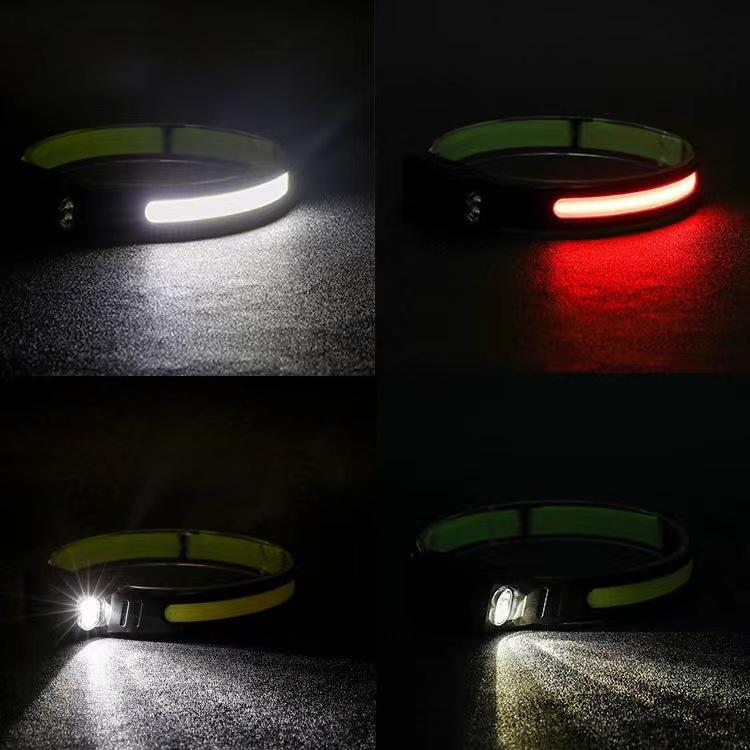 

Трансграничный многофункциональный индукционный налобный фонарь, светодиодный прожектор с двойным светом, ходовой фонарь, USB-зарядка, крепление на голову, уличный походный фонарь