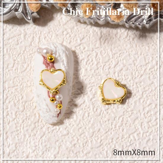 10Pcs/Set Nail Ornament Luxury 3D Effect Colorful Alloy Fritillary Symphony Nail Rhinestones for