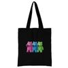 Summer New Teddy Bear Series Canvas Tote Bag Harajuku Style Black Printing High Capacity Shoulder Bag Fashion Shopping Bags