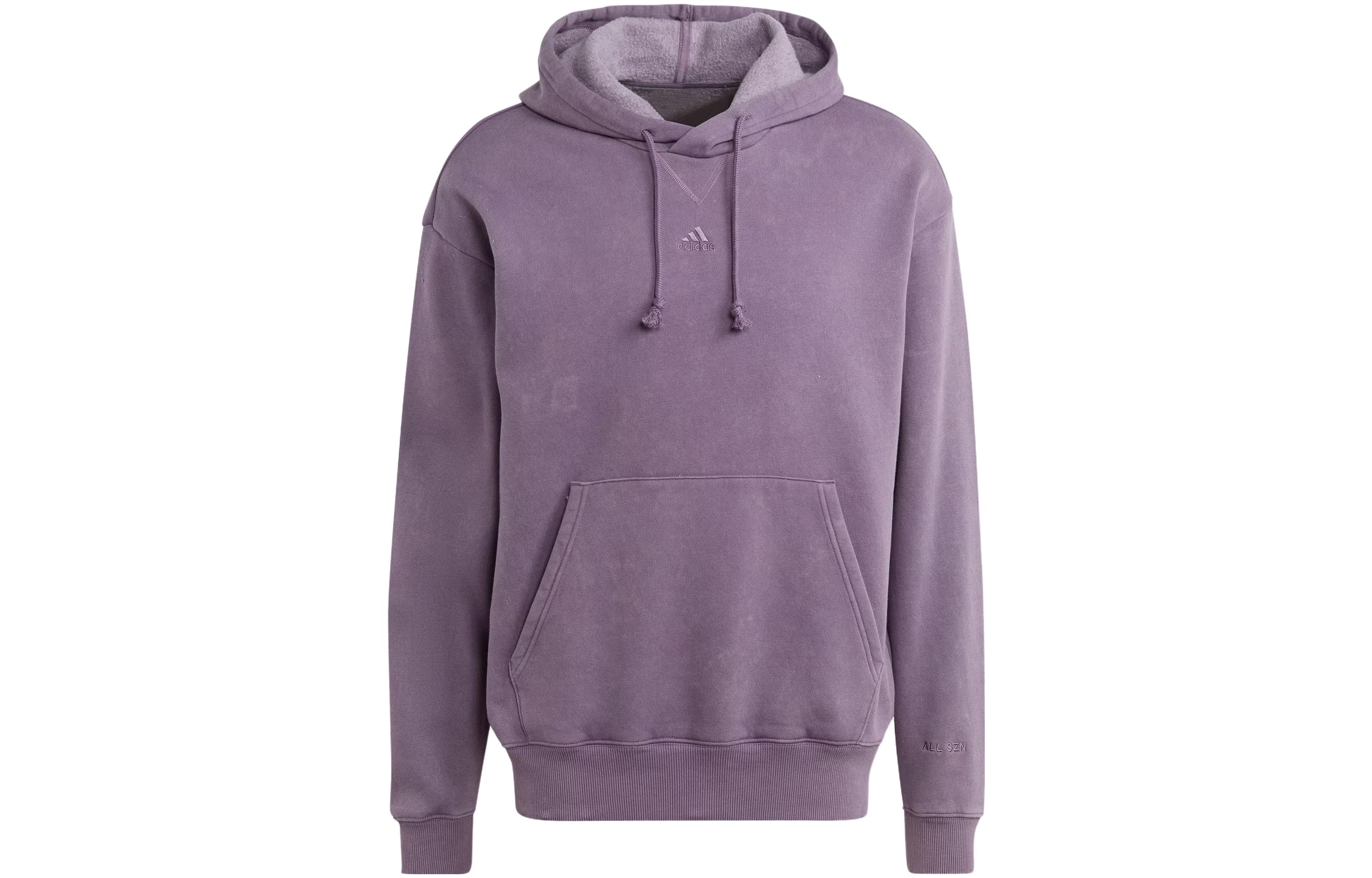 Adidas Sweatshirts Men s Dark Gray Violet Hooded Moderate Regular IJ6930 M