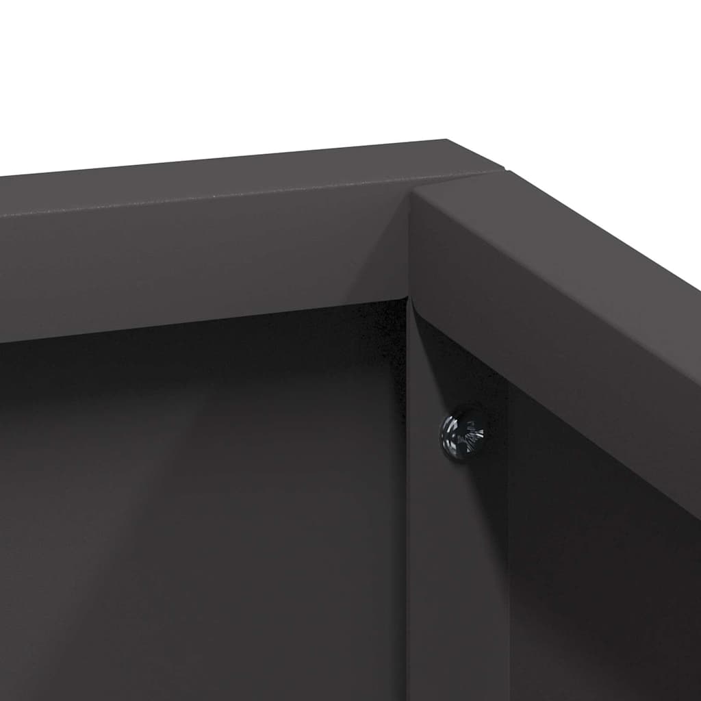 Garden Planter Black 80 X 80 X 50 Cm Cold Rolled Steel