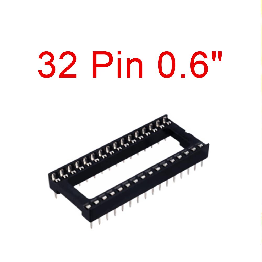 50PCS DIL / DIP SIP IC Sockets Adaptor Solder Type 6 8 14 16 18 20 24 28 32 40 Pin PCB Sockets Integrated Circuit Holder Way 0.3" 0.6" Wide