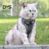 Cat Harness And Leash Reflective Strips Jacket Breathable Adjustable Vest Harness Escape Proof Easy Control Leash for Cats