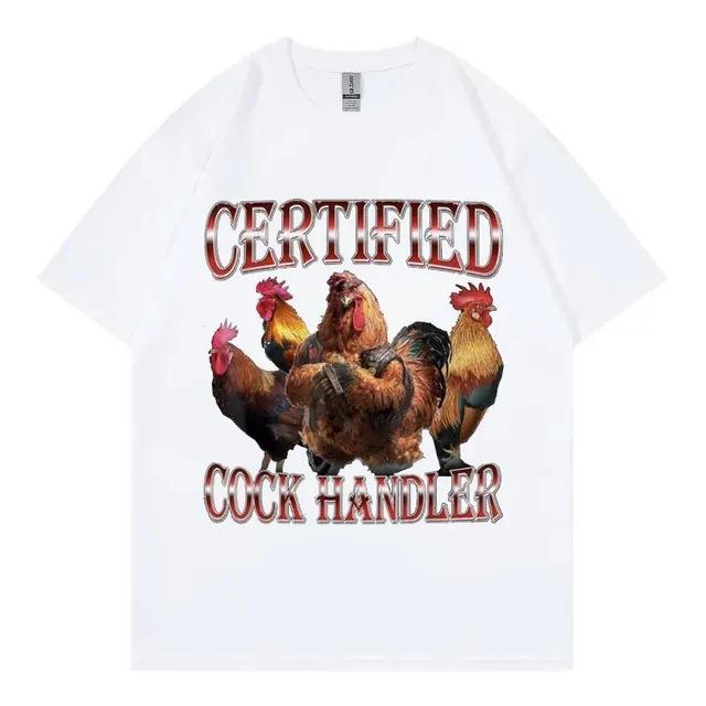 

Experienced Cock Handler Funny Meme T Shirt Men Women Harajuku Gothic Oversized T Shirts Casual O-Neck Short Sleeve T-shirt Tops S разноцветный
