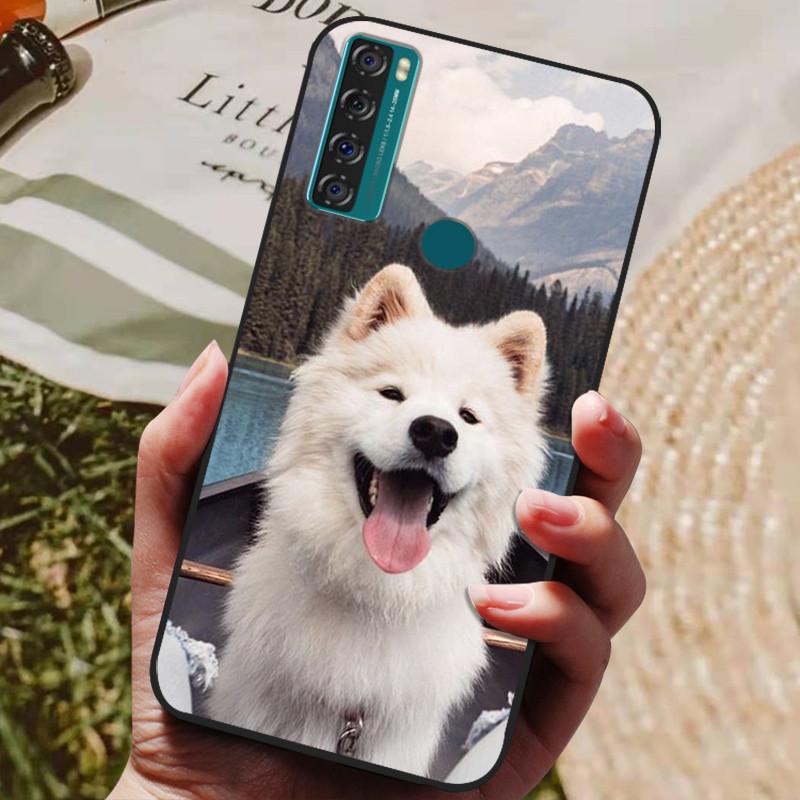 Para TCL 20 SE Funda Silicona Lobo León Genial Suave Cubierta de Teléfono para TCL 20 SE Funda 20SE 6.82'' Funda Linda TPU Coque Protectora 2021