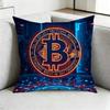 BBitcoin Cryptocurrency Btc Pillow Case Square DoubleSided Sofa Cushion Cover Bedroom Bedside Pillow Gift