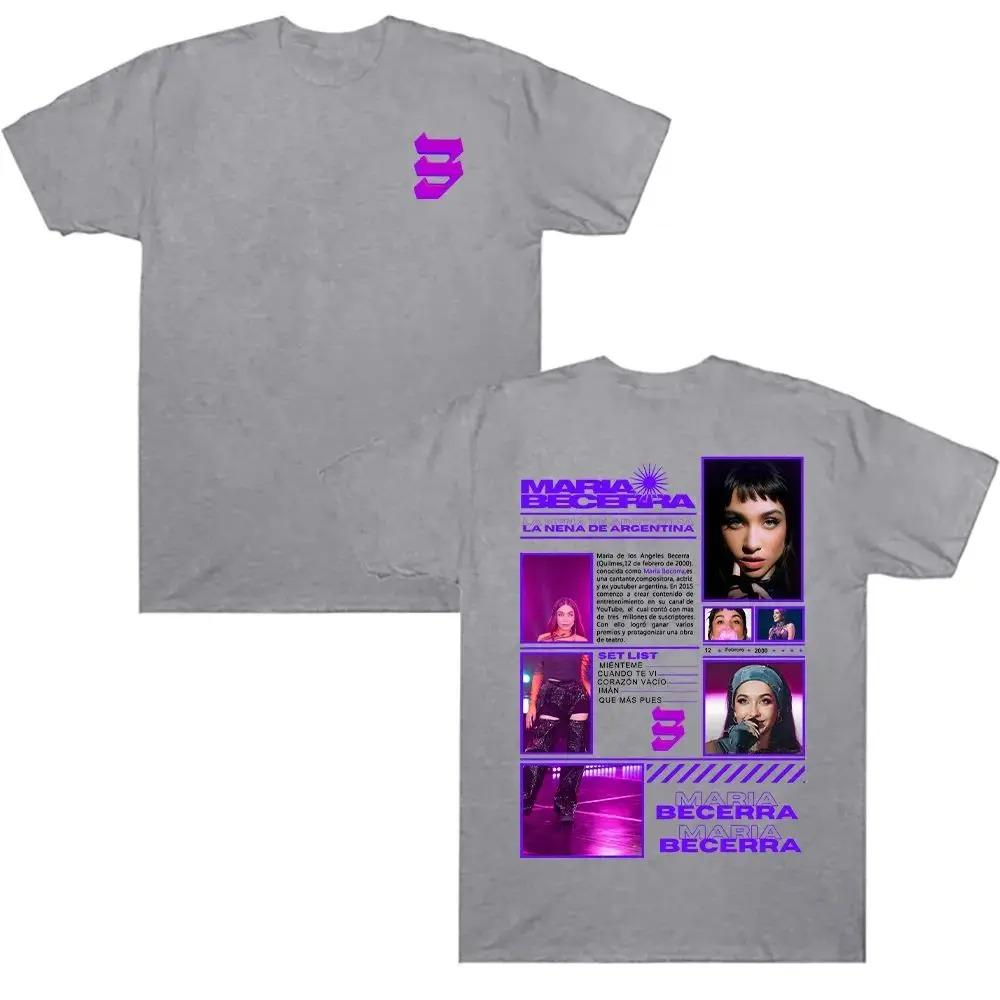

Maria Becerra Setlist & Portrait Graphic Double Sided Vintage Oversized Streetwear Latin Pop Music Fan Merch T-Shirt Top for Latin Music Lovers XXXL