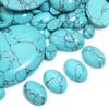 2-10 pezzi Cabochon di Turchese Blu Naturale Cabochon Ovale con Fondo Piatto Perline Sfuse Per la Realizzazione di Gioielli Anello Fai da Te Accessori per Collana