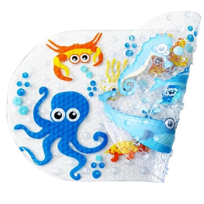 Tapis De Bain - THERMOBABY - Antidérapant - Motifs D'animaux Marins