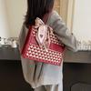 Rote Liebe Handheld Große Tasche Damen Neue Vielseitige Großraum Freizeit Tasche