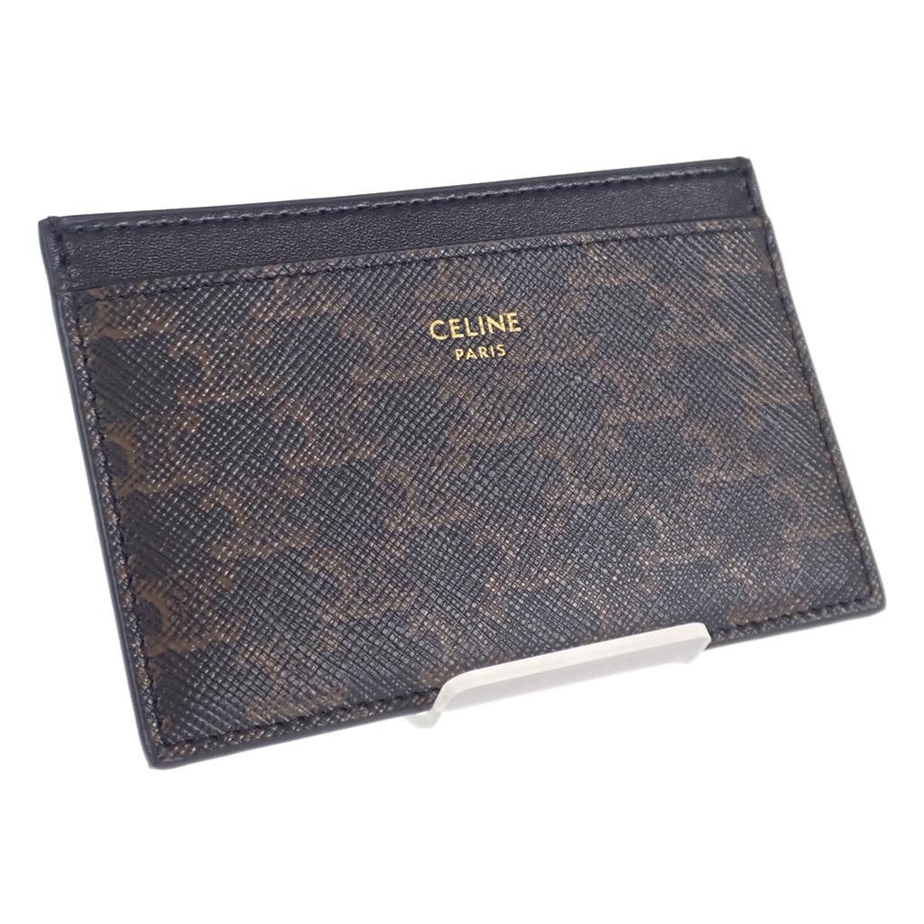 CELINE  10B702BQ4.38NO Card Case Black PVC/Calfskin Women