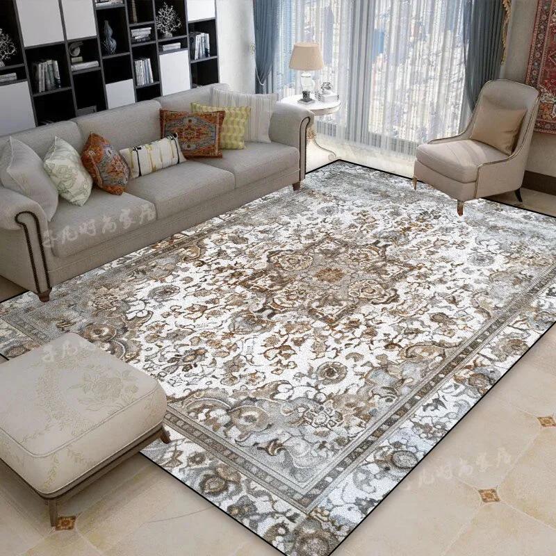 Persian Luxury Tradition Living Room Carpets Fancy Home Decoration Large Area Soft Rugs Washable Non-slip Lounge Room Door Mats