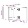 Wall Mounted TV Cabinet Artisan Oak 30.5 x 30 x 30 cm