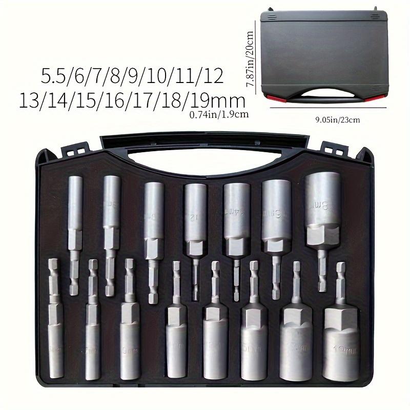 Deepened sleeve electric drill sleeve head 5.5-19mm air batch sleeve head 6 hexagonal screwdriver screw batch head female wrench