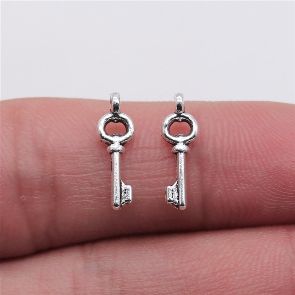 40pcs Cute Small Key Charms For Jewelry Making DIY Crafts Making Findings Handmade Tibetan Jewelry