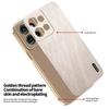 KADEM For Motorola Edge 50 5G Case Electroplating Silk Texture PU + TPU Phone Back Cover