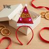 Christmas Gift for Girls Boys Light Up Headbands, Shiny Glitter Santa Hat Tree Reindeer Antler Hairbands, Decorative Hair Bands Holiday LED