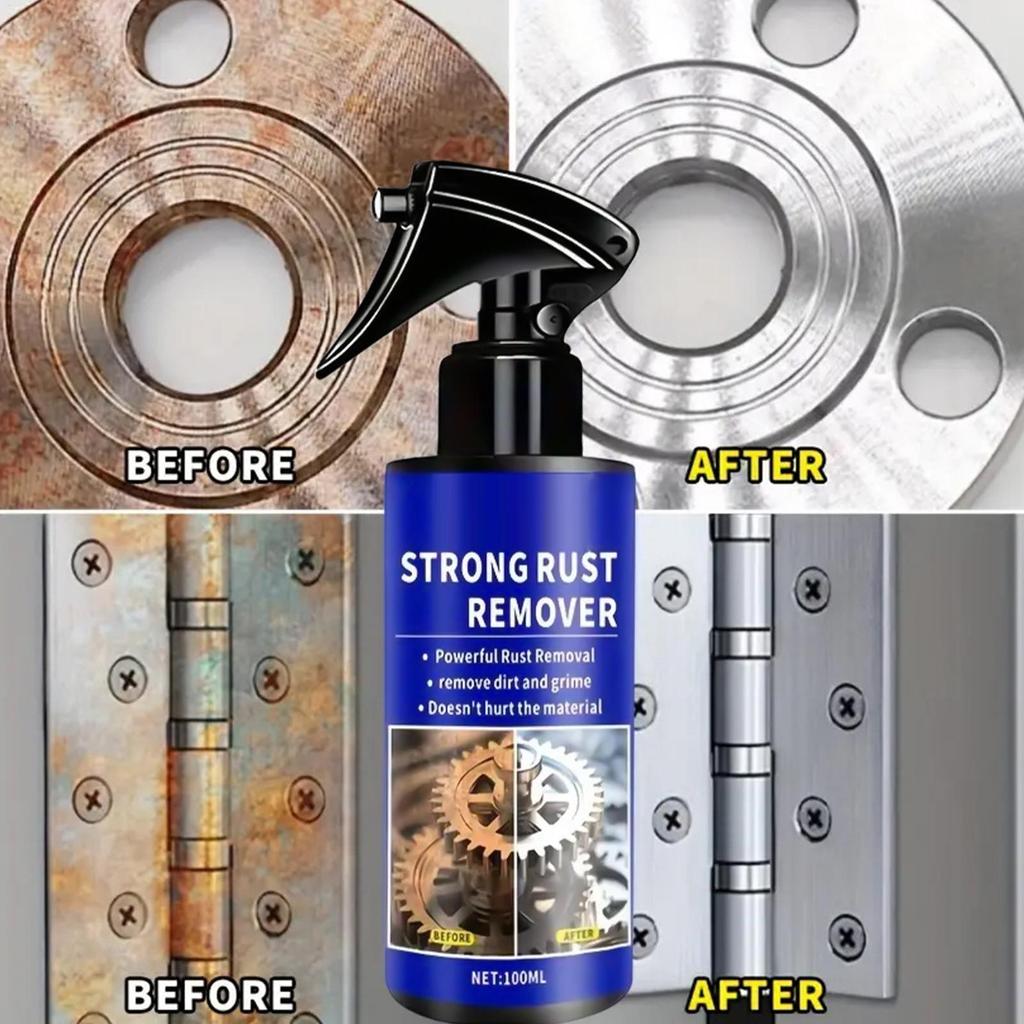 Metal Rust Remover 100ml Fast Acting Derusting Agent Rust Converter Spray for Vehicles SUVs Trucks RVs Sedans Pickups