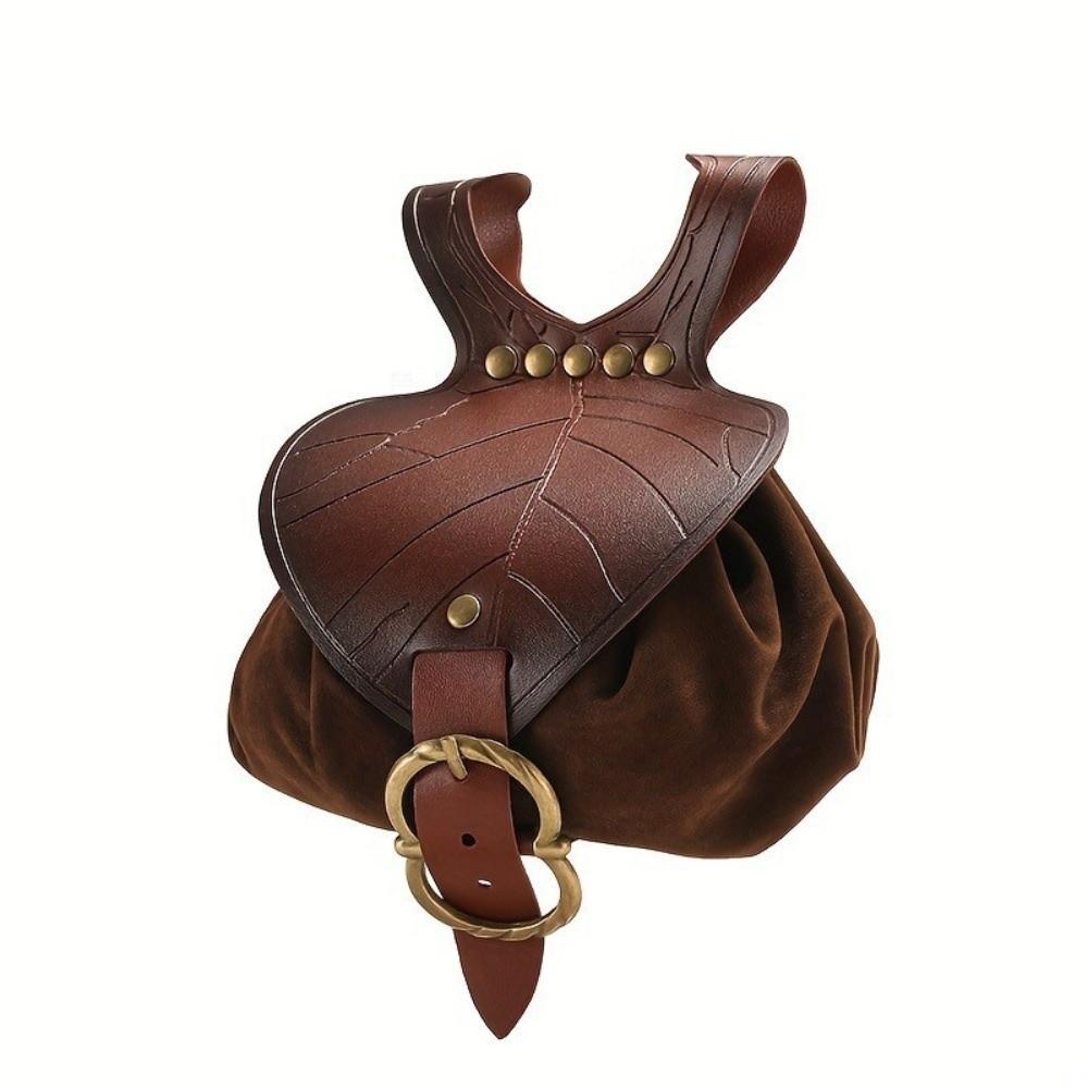 Mittelalterliche Gürteltasche aus Kunstleder Wikinger Hüfttasche Set Kostüm Cosplay Zubehör