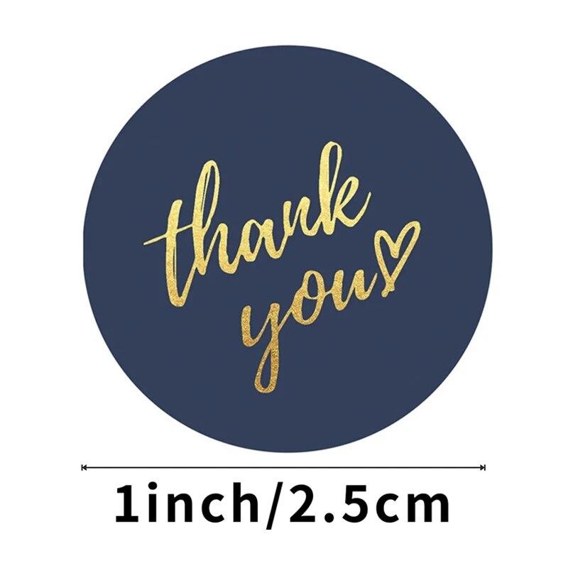 500Pcs 1inch Thank You Stickers For Envelope Sealing Labels Stationery Supplies Handmade Wedding Gift Decoration Sticker New