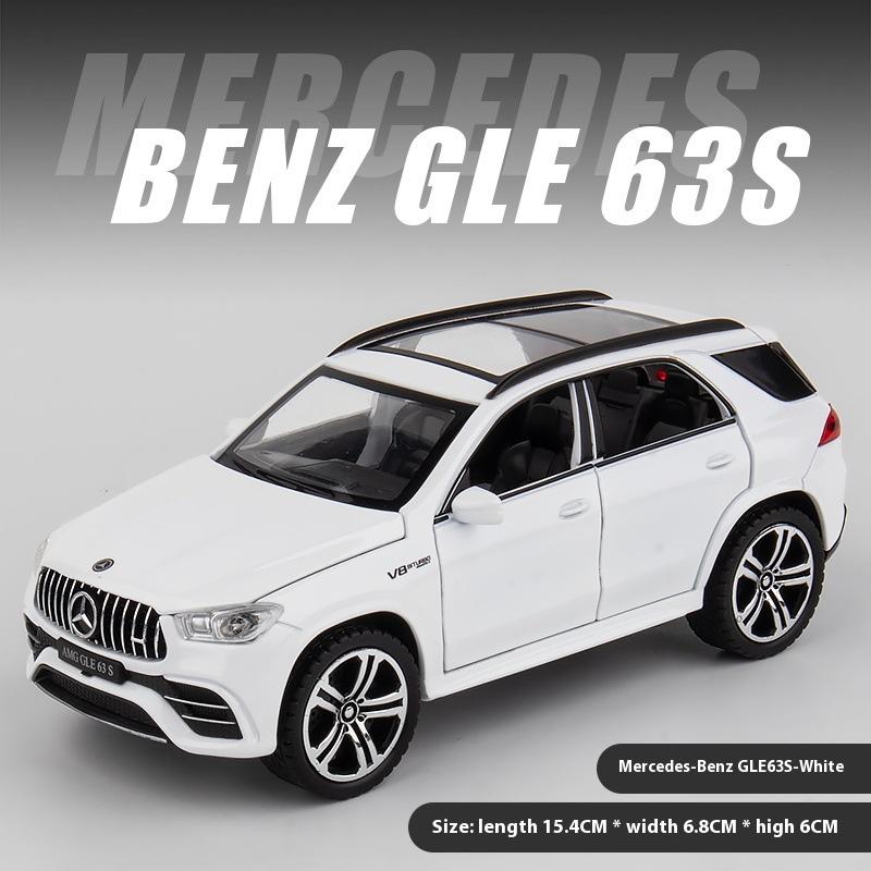 

1:32 Mercedes Benz GLE 63s SUV Alloy Car Model Diecast Sound Light Toys Car Show Accessories Collection Box Children Toy Gift белый