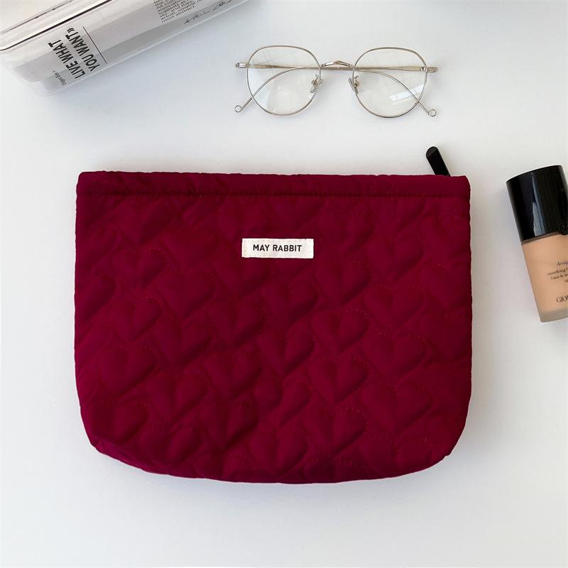 Cotton Love Cosmetic Bag Makeup Bag Clutch Make Up Pouch Portable Large Capacity Travel Toiletries Storage Bag Organizer