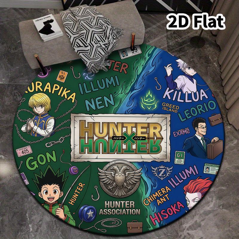 Hunter X Hunter Round Area Rug Carpet Rug For Living Room Bedroom Sofa Playroom Decor Nonslip Floor Mat