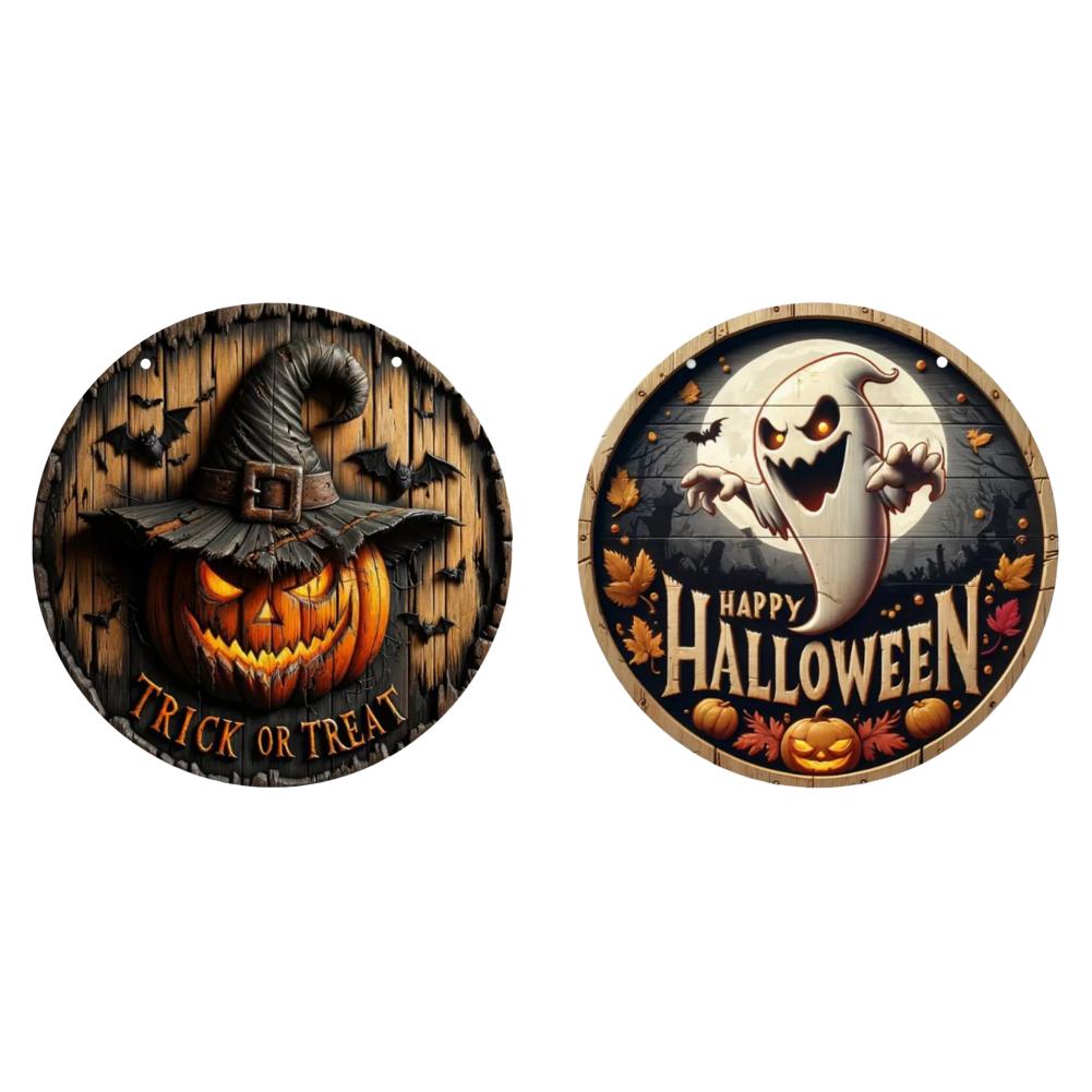 

Подвесной круглый винтажный кулон на дверь на Хэллоуин для сада и двора (тыква) КДЕ