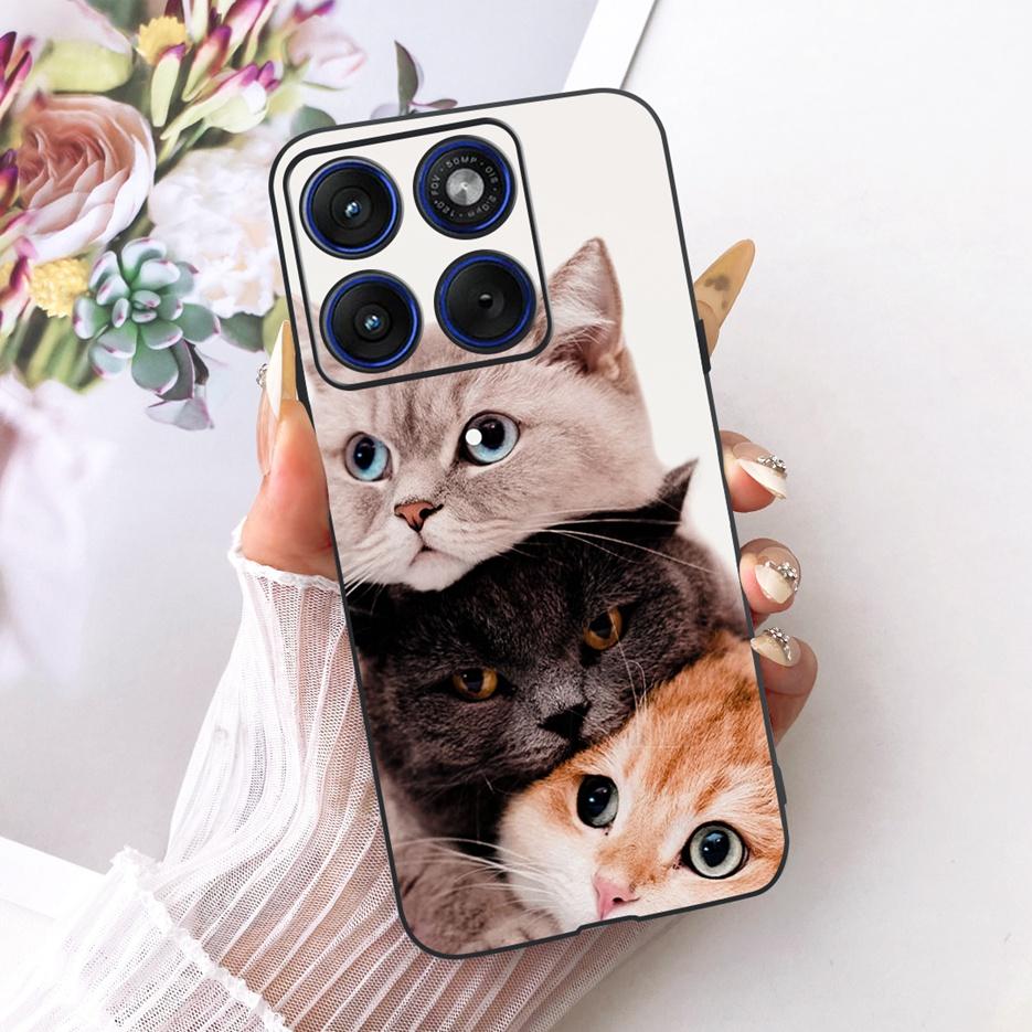 For Motorola Edge 70 Case XT2601-2 Cute Cat Peacock Painted Cover Soft Silicone Case For Motorola Edge 70 Fusion Edge70 5G Shell