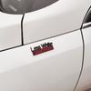 1Pc 3D Metal Less White Edition Logo Car Side Fender Rear Trunk Emblem Badge Sticker Decal