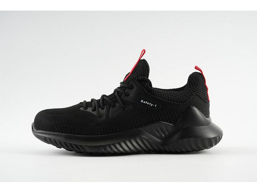 Men's Fly-knit Breathable Lightweight Work Shoes - Wear-resistant, Anti-smash, Anti-puncture, Soft Sole Safety Protection Shoes.