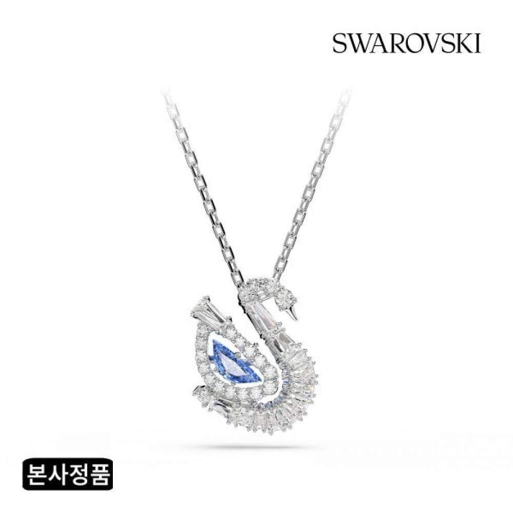 

Swarovski [authentic Shopping Bag Included] Blue Rhodium Necklace 5723389 5723389_necklace
