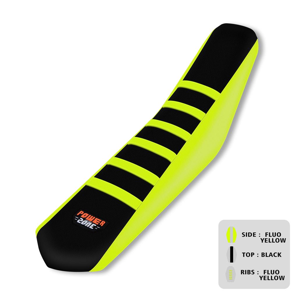 Powerzone Universelle Motorrad Gerippte Sitzabdeckung Weiches Gummi Rutschfestes Sitzpolster für SXF EXC KXF CRF YZF WR TC TE