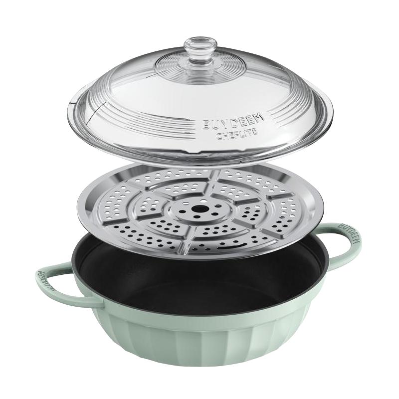 

Buydeem 28cm Multi-functional Non-stick Induction Cooker Pot