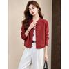 D.F.DEAR Women's Stand-Collar Single-Breasted Long-Sleeve Jacket
